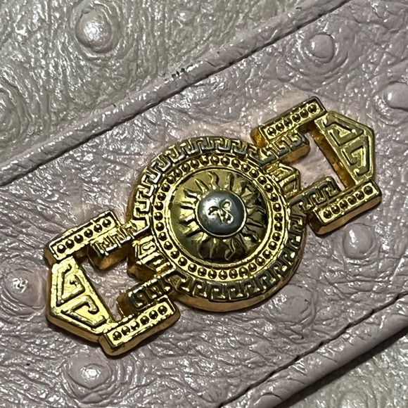 VERSACE Ostrich leather long light pink wallet - Picture 15 of 15